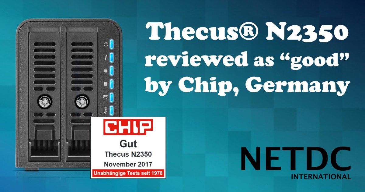Thecus® N2350 reviewed as “good” by Chip, Germany
